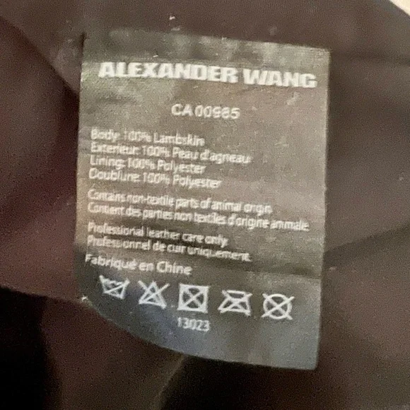 ALEXANDER WANG Lambskin Tie-Dye leather Top Size 4 - Picture 3 of 10